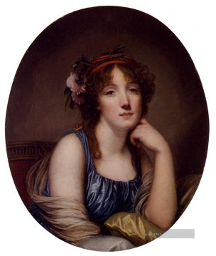  frau - Porträt einer jungen Frau  sagte der Künstler sein Tochter Figur Jean Baptiste Greuze